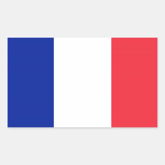 Sticker Rectangulaire Drapeau France (Devant)