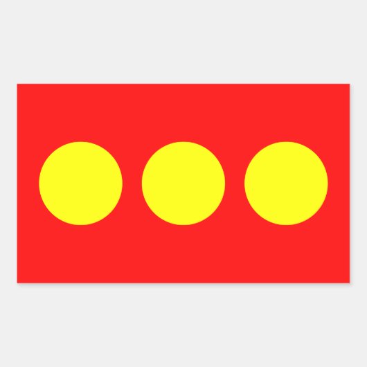 Sticker Rectangulaire Drapeau Freetown Christiania (Devant)