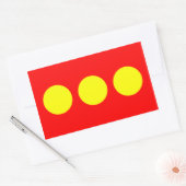 Sticker Rectangulaire Drapeau Freetown Christiania (Enveloppe)