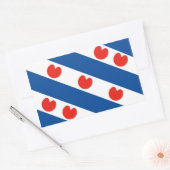 Sticker Rectangulaire Drapeau frison Pays-Bas région (Enveloppe)