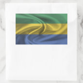 Sticker Rectangulaire Drapeau Gabon (Sac)