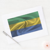Sticker Rectangulaire Drapeau Gabon (Enveloppe)