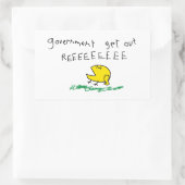 Sticker Rectangulaire Drapeau Gadsden Gouvernement dehors REE SNEKDROITE (Sac)