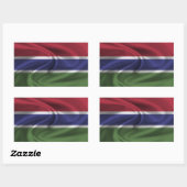 Sticker Rectangulaire Drapeau Gambie (Feuille)