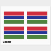 Sticker Rectangulaire Drapeau Gambie (Feuille)