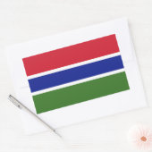Sticker Rectangulaire Drapeau Gambie (Enveloppe)