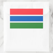 Sticker Rectangulaire Drapeau Gambie (Sac)
