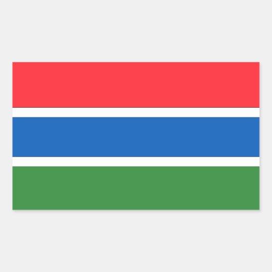 Sticker Rectangulaire Drapeau Gambie (Devant)