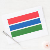 Sticker Rectangulaire Drapeau Gambie (Enveloppe)