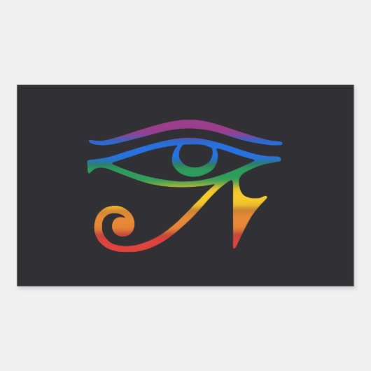 Sticker Rectangulaire Drapeau Gay Goth Pride (Devant)