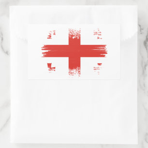 Sticker Rectangulaire Drapeau géorgien