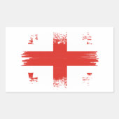 Sticker Rectangulaire Drapeau géorgien (Devant)