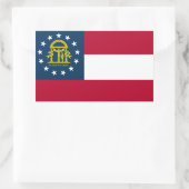 Sticker Rectangulaire Drapeau géorgien, Drapeau géorgien (Sac)