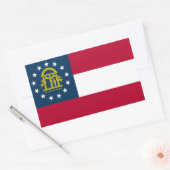 Sticker Rectangulaire Drapeau géorgien, Drapeau géorgien (Enveloppe)