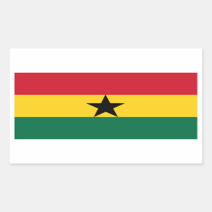 Sticker Rectangulaire Drapeau Ghana/Ghana