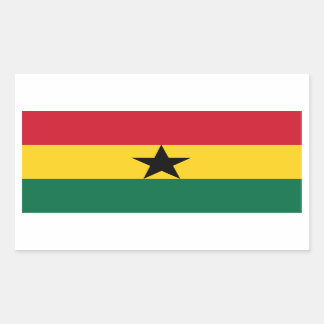 Sticker Rectangulaire Drapeau Ghana/Ghana