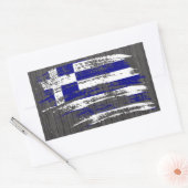 Sticker Rectangulaire Drapeau grec cool (Enveloppe)