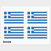 Sticker Rectangulaire Drapeau grec, Drapeau grec (Feuille)