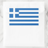 Sticker Rectangulaire Drapeau grec, Drapeau grec (Sac)