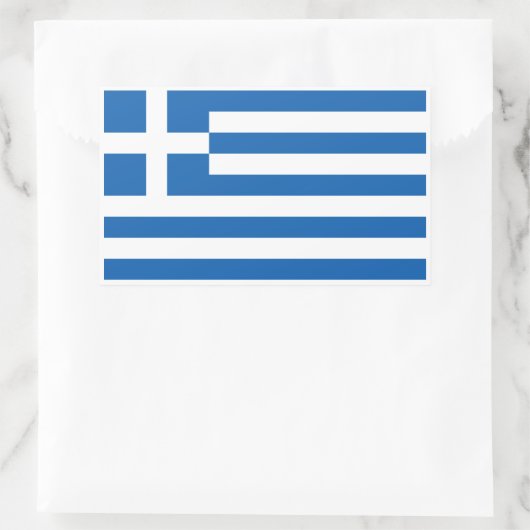 Sticker Rectangulaire Drapeau grec, Drapeau grec (Sac)
