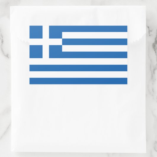 Sticker Rectangulaire Drapeau Grèce/Grèce (Sac)