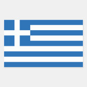 Sticker Rectangulaire Drapeau Grèce/Grèce (Devant)