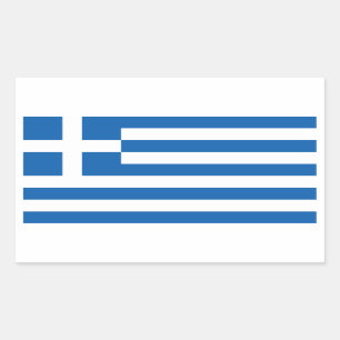 Sticker Rectangulaire Drapeau Grèce/Grèce