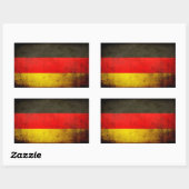 Sticker Rectangulaire Drapeau grunge 1 de l'Allemagne (Feuille)
