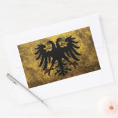 Sticker Rectangulaire Drapeau Grunge Saint Empire Romain (Enveloppe)