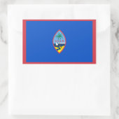 Sticker Rectangulaire Drapeau Guam (Sac)