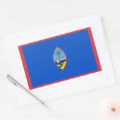 Sticker Rectangulaire Drapeau Guam (Enveloppe)