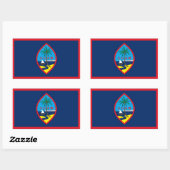 Sticker Rectangulaire Drapeau Guam (Feuille)