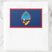 Sticker Rectangulaire Drapeau Guam (Sac)