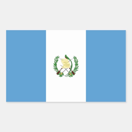 Sticker Rectangulaire Drapeau Guatemala (Devant)