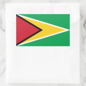 Sticker Rectangulaire Drapeau guyanais, Drapeau guyanais (Sac)