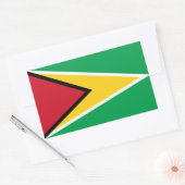 Sticker Rectangulaire Drapeau guyanais, Drapeau guyanais (Enveloppe)