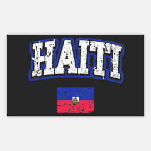 Sticker Rectangulaire Drapeau Haïti