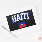 Sticker Rectangulaire Drapeau Haïti (Enveloppe)