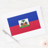 Sticker Rectangulaire Drapeau Haïti (Enveloppe)