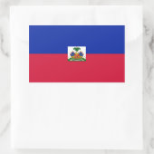 Sticker Rectangulaire Drapeau Haïti/Haïti (Sac)