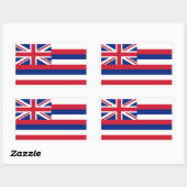 Sticker Rectangulaire Drapeau hawaïen, Drapeau d'Hawaï (Feuille)