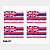 Sticker Rectangulaire Drapeau Hawaii (Feuille)