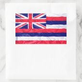 Sticker Rectangulaire Drapeau Hawaii (Sac)