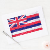 Sticker Rectangulaire Drapeau Hawaii (Enveloppe)