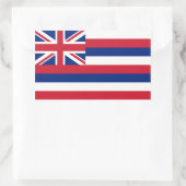 Sticker Rectangulaire Drapeau Hawaii/Hawaiian State Flag, États-Unis (Sac)