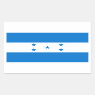 Sticker Rectangulaire Drapeau hondurien