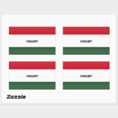 Sticker Rectangulaire Drapeau Hongrie (Feuille)