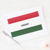 Sticker Rectangulaire Drapeau Hongrie (Enveloppe)
