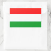 Sticker Rectangulaire Drapeau Hongrie (Sac)
