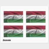 Sticker Rectangulaire Drapeau Hongrie (Feuille)